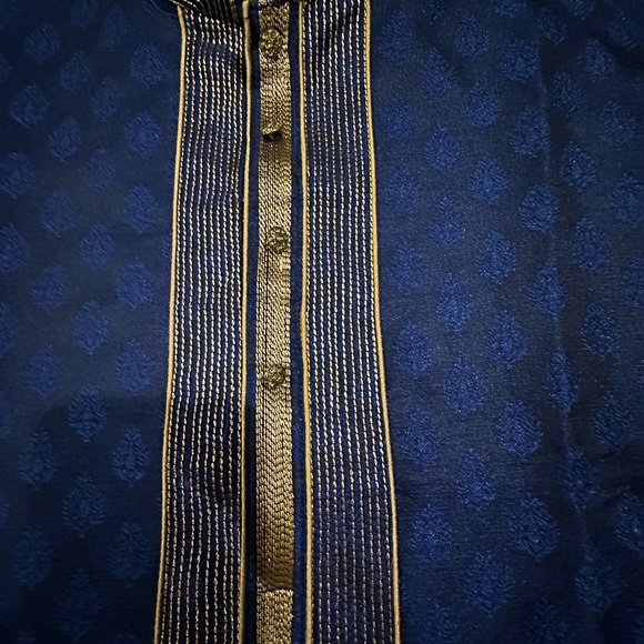 Elegant Royal Blue Men’s Kurta- size 46 - Picture 5 of 5